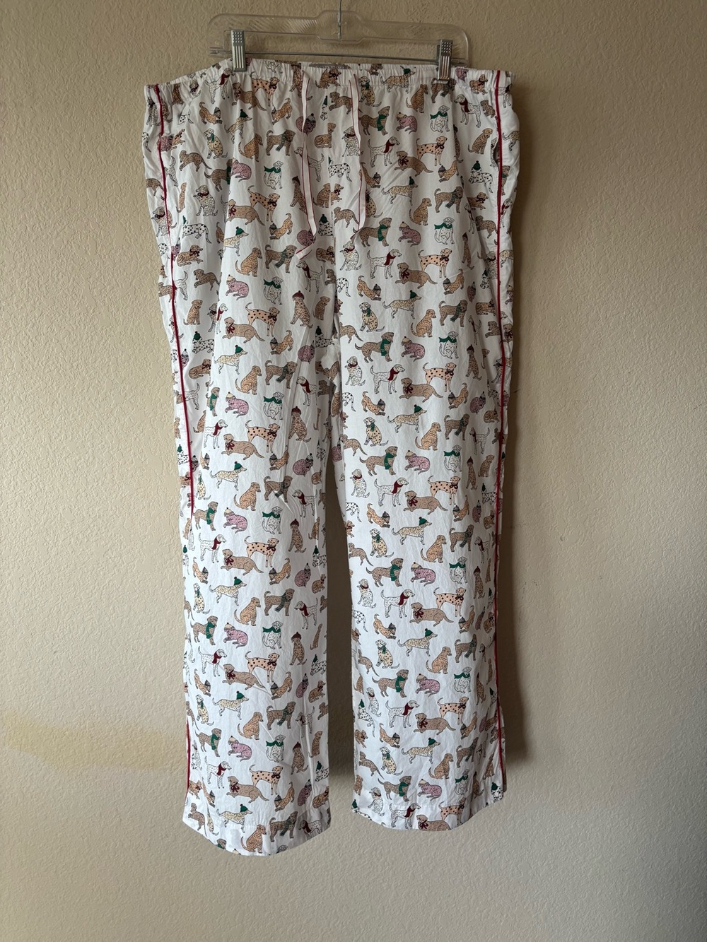 J. Crew Cotton poplin pajama pant set in snow dogs print XXL - Picture 9 of 9
